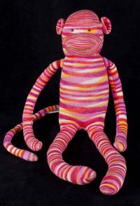 Monkey Shine Studio Pinkie Monkey Plush Stuffed Animal Toy